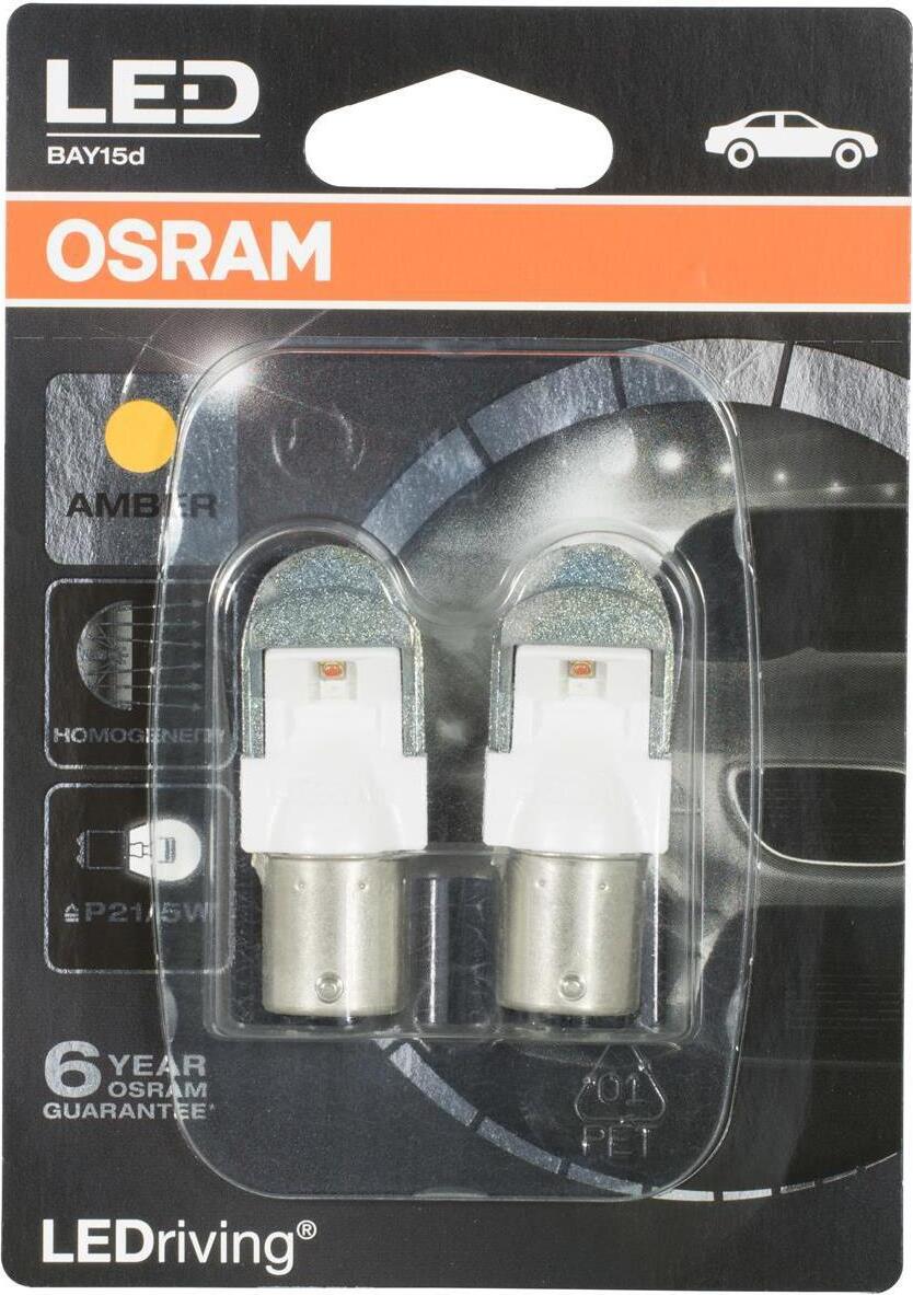 Osram 1557YE-02B LEDriving Premium Signal and Interior lamps, P21/5W lamp base, Amber (Pack of 2) Auto Lampe Premium E- Versand DE