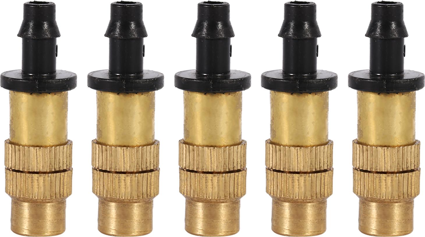 Cocosity 5er Set Verstellbare Messing Nebeldüsen – Atomisierende Sprinkler für Gartenbewässerung