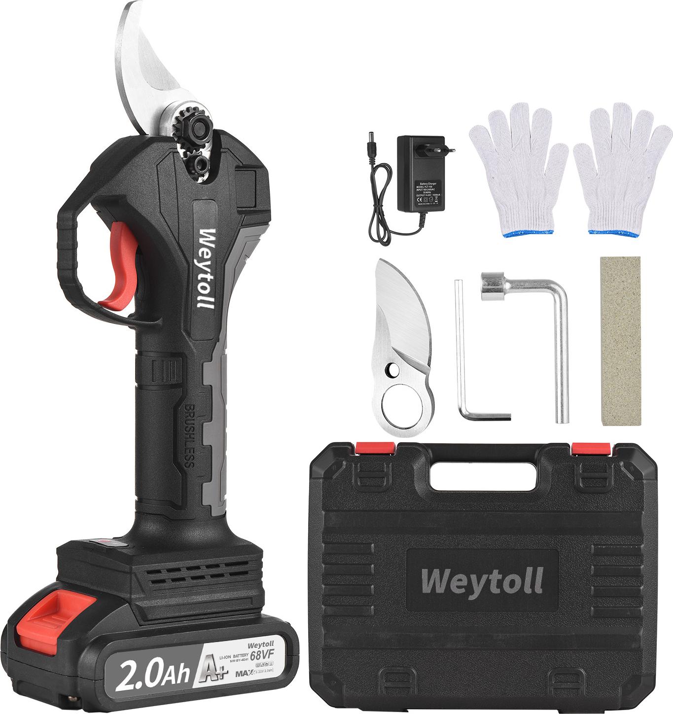 Lixada Weytoll Nanwei 21V bürstenlose Akku-Astschere, wiederaufladbar, 10-Ah-Lithium-Akku, Baumastschere, Gartenschere, 30 mm K_E23550EU-2_260116_43397