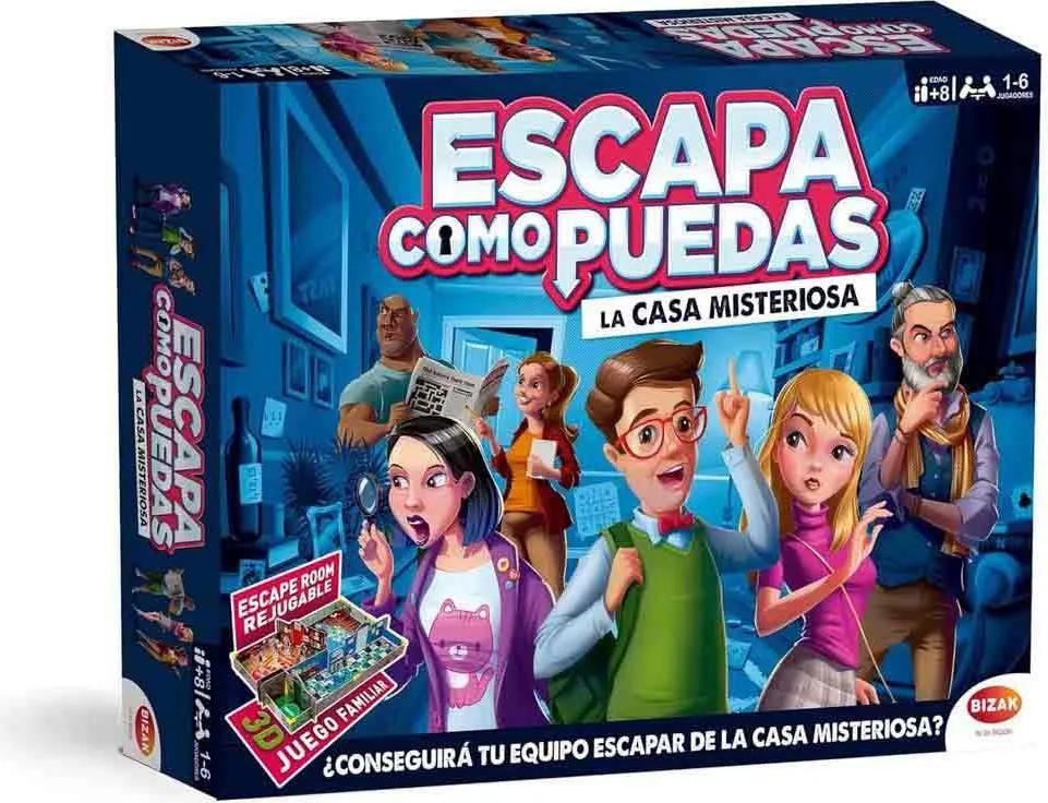 Bizak Escape as You Can Brettspiel - Family Escape Room DE Escapa como puedas - Escape Room Familiar