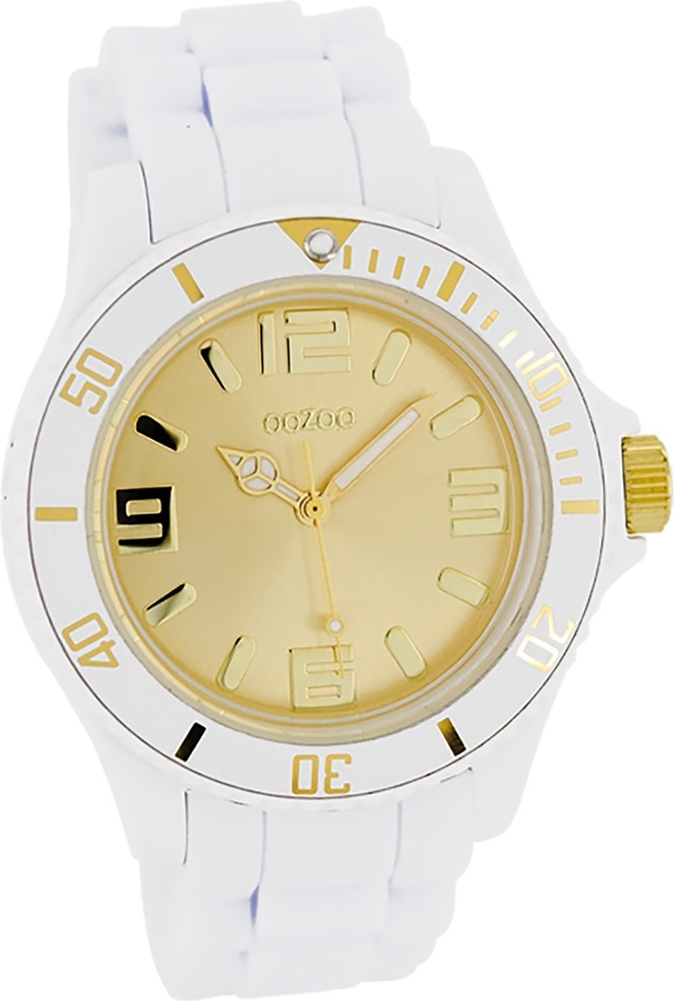 Oozoo dámske náramkové hodinky Vintage Series analógové silikónové biele D2UOC5063A
