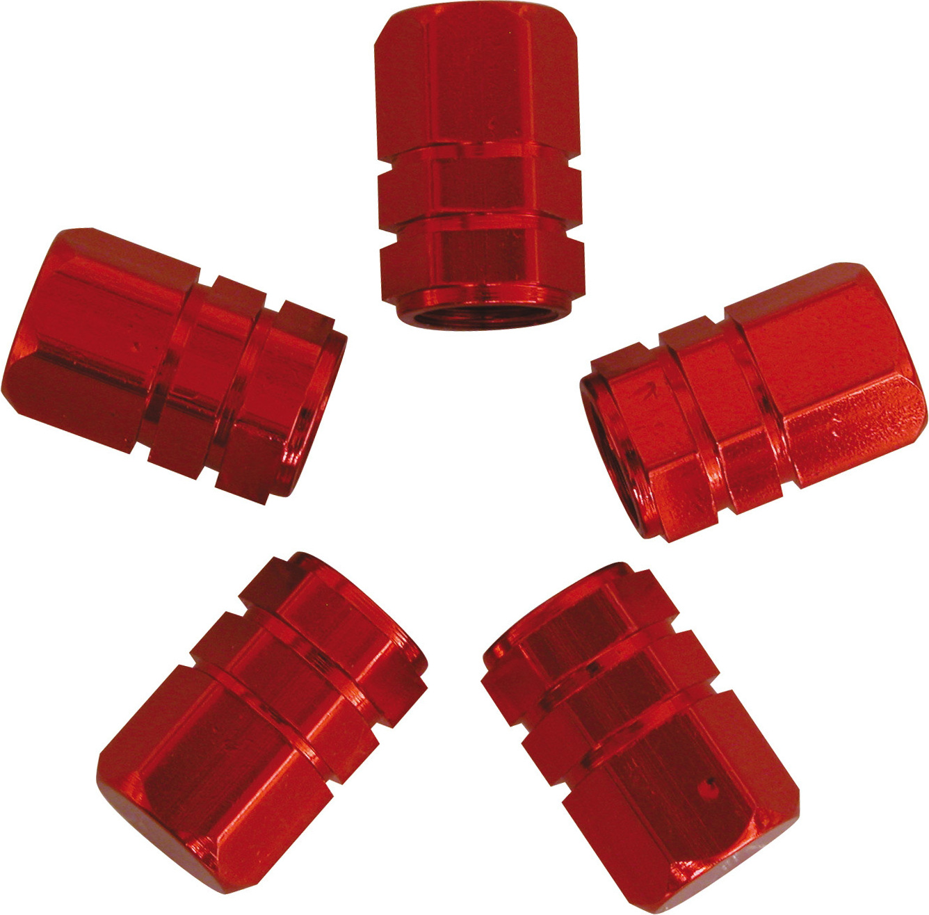 5x CARPOINT Ventilkappen Reifen-ventilkappen 2216008 13.9mm Aluminium