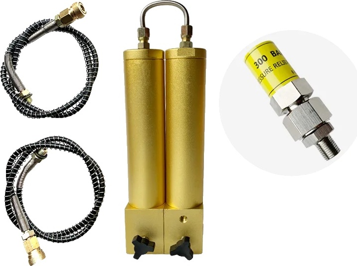 Filter vzduchového kompresora PCP, kapacita 4500 PSI, odlučovač oleja a vody, bezpečnostný ventil L286 mm