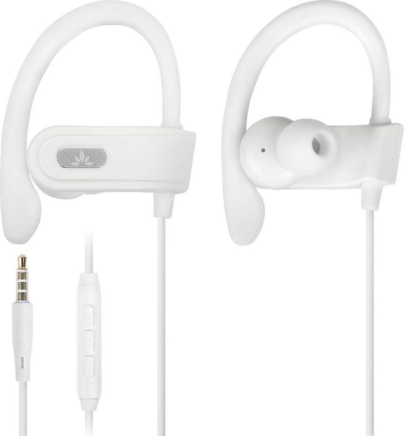 s mikrofónom, káblové bežecké slúchadlá s háčikom cez uši, bežecké slúchadlá do uší s ušnými klipmi na tréning v posilňovni