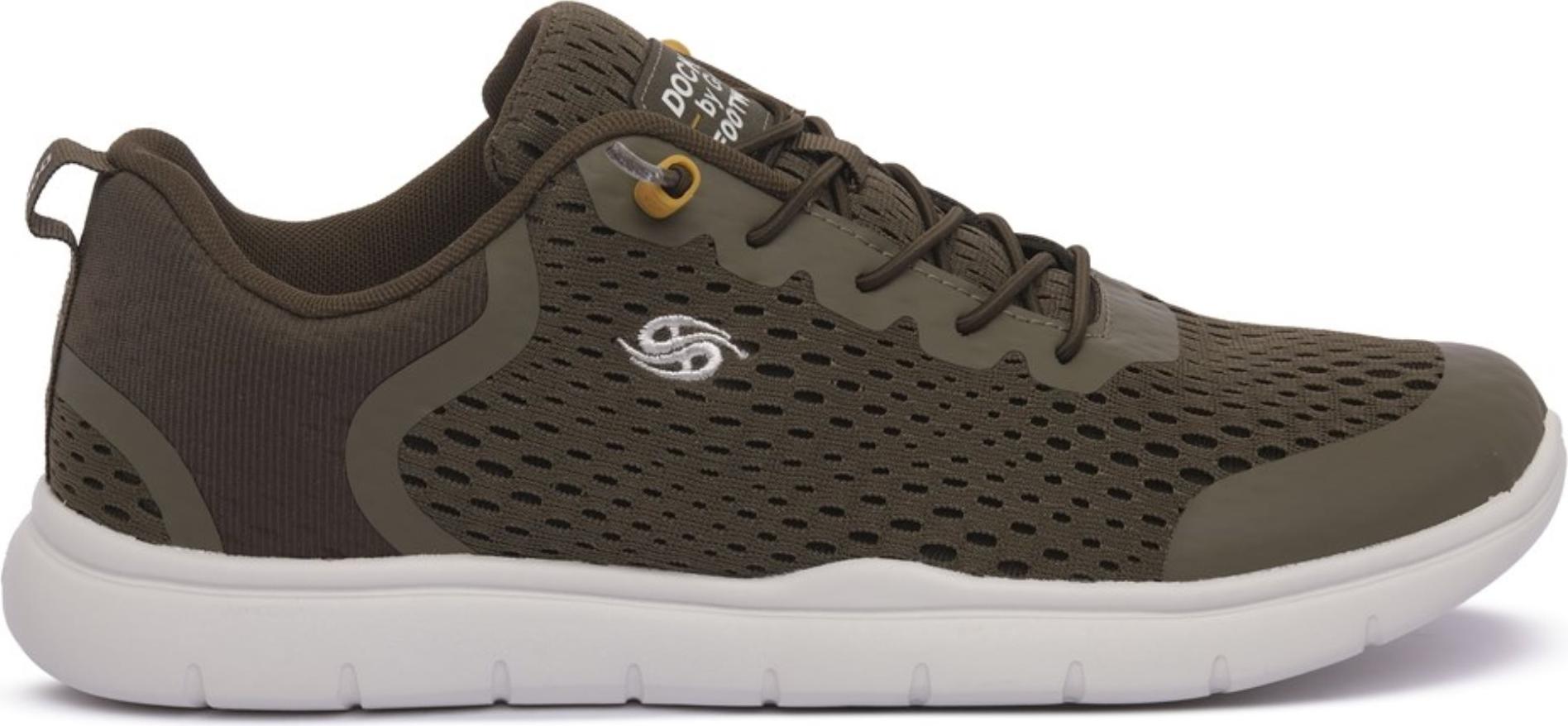 Dockers Herren Slip-On-Sneaker Dunkelgrün Textil Synthetik Größe: 43 56DY001700850