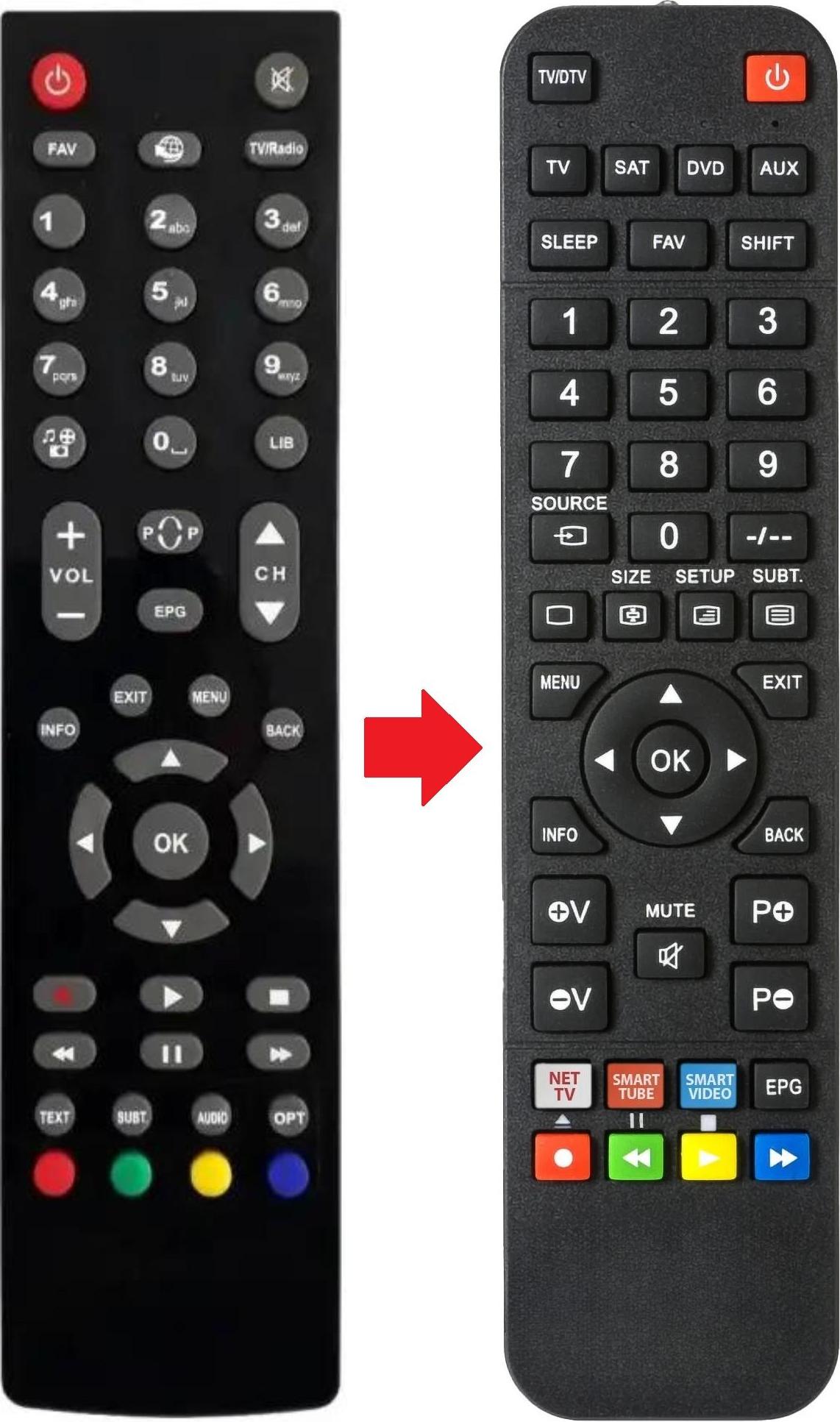 ARKAIA Fernbedienung geeignet für HITACHI 92DBT210-HD | 92DBT210A | 92DBT210HD
