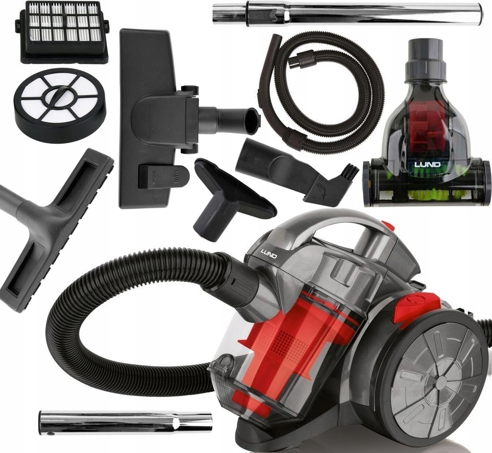 Bezvreckový Cyklónový Vysávač S Hepa Turbo Kefou Lund 700W 5 Kefiek
