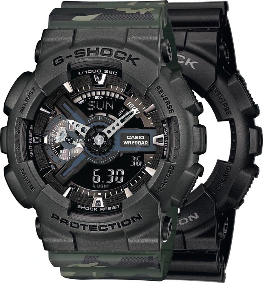 Casio G-Shock SET GA-110-1BER hodinky + BEZEL 10467795 + BAND 10561429 20BAR
