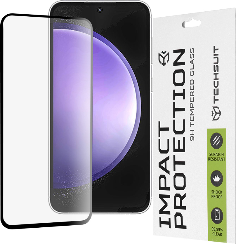 Techsuit Full Cover Ochrana displeja pred nárazmi pre Samsung Galaxy S23 FE - Black