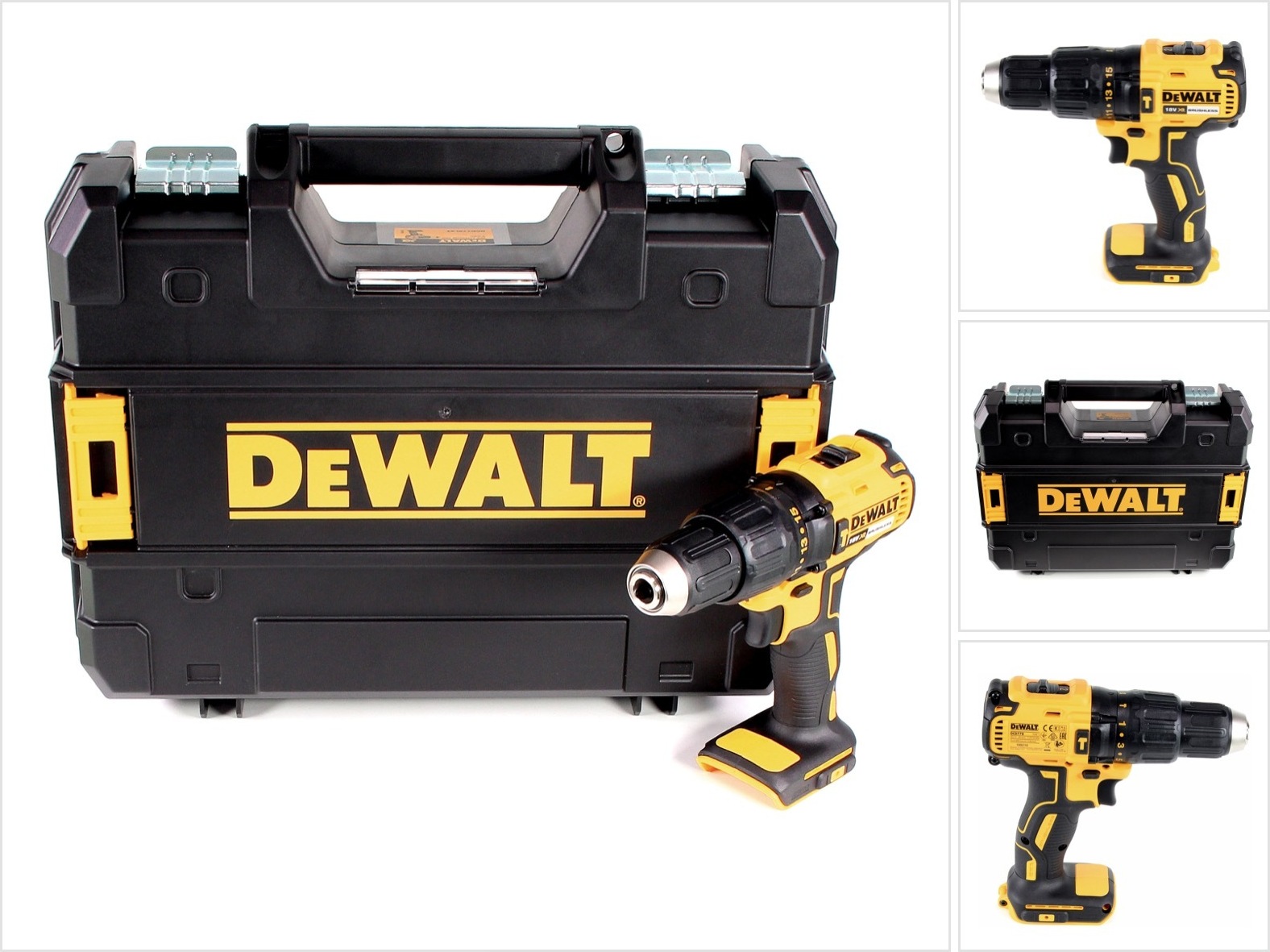 Akumulátorová príklepová vŕtačka DeWalt DCD 778 NT 18V 65Nm sólo v krabici TSTAK - bez batérie a nabíjačky