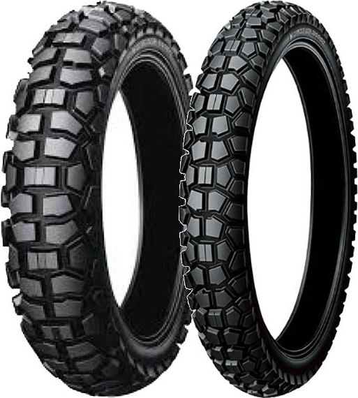 Pár pneumatík DUNLOP 90/100-16 51P + 4.10-18 59P D605