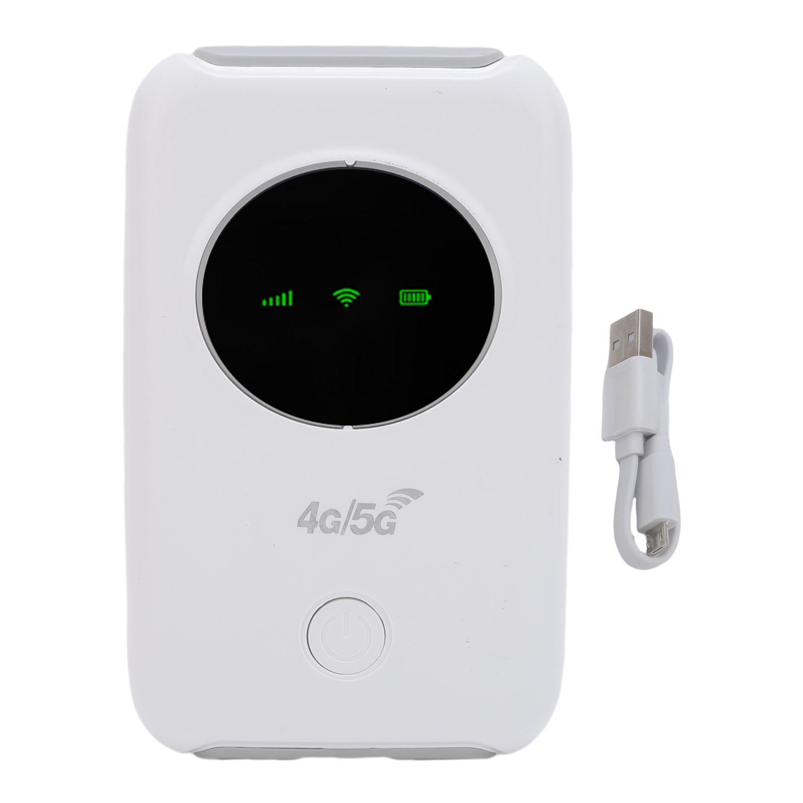 4G 5G LTE WiFi Mobile Hotspot - 300Mbps, prenosný WiFi router so slotom na SIM kartu, farebný LED displej, podporuje 10 zariadení