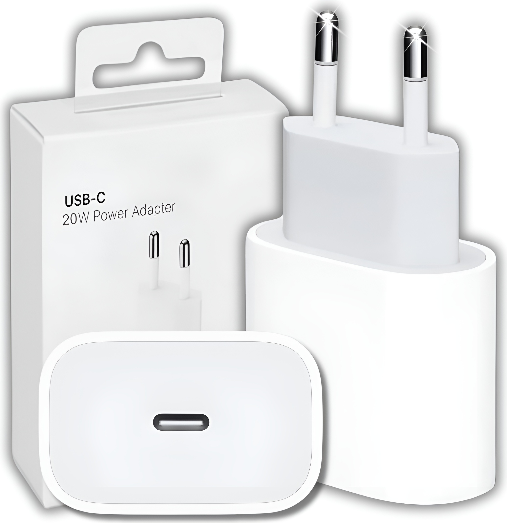 Chargeur USB-C 20W Rapide + Câble Lightning 2m Pour IPhone 14/13/12/11, IPad - Bloc Secteur Compact Et Sécurisé