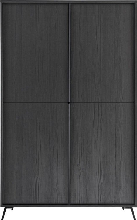 Meublorama Sideboard mit 4 Türen, Kollektion SKY. Farbe: Schwarzeiche