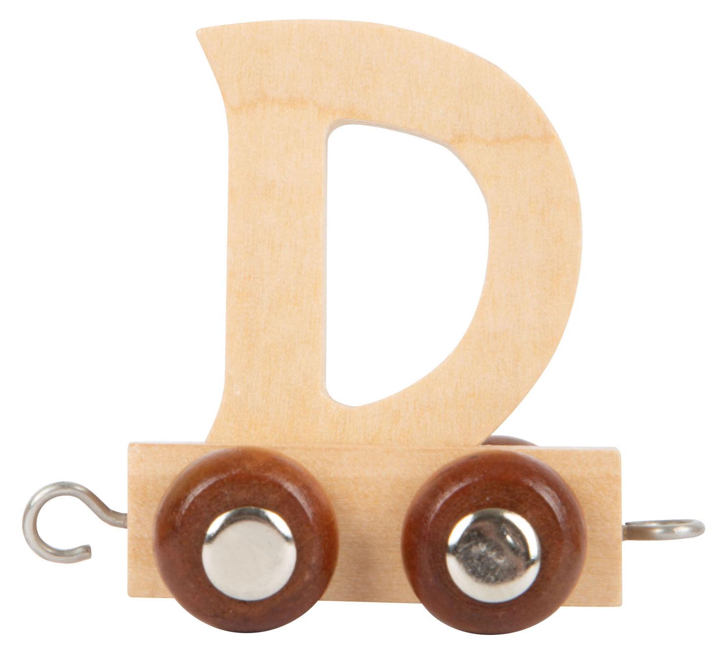 Small Foot Holz-Buchstabenzug D - Spielzeug Buchstaben Set 12 Stück
