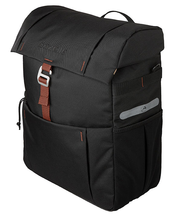 Fahrradtasche Gazelle 18,5 Liter 31 x 40 x 15 cm - Schwarz / Braun 551194000