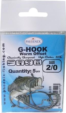 phoenix OFFSET G-HAKEN - #2/0 - CHEMISCH GESCHÄRFT - PHX-B23-2/0 - 5 Stk.