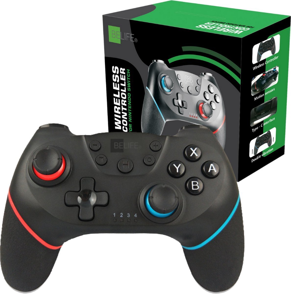BELIFE Für Nintendo Switch / OLED Wireless Controller Gamepad Joystick Gamepads Bluetooth