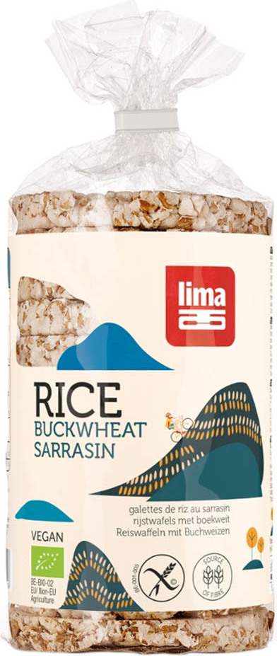 LIMA FOOD Lima Reiskuchen mit Buchweizen, 100 g, 12 Stück