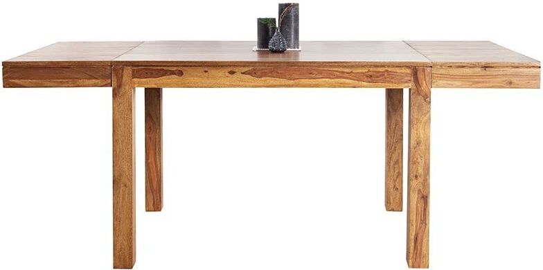 Esstisch ausziehbar 120 bis 200 cm Sheesham Holz massiv mit Ansteckplatten Esszimmertisch