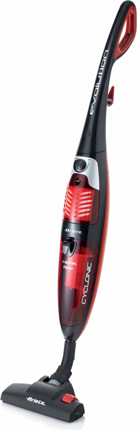Zvislý vysávač Ariete EVOLUTION 2772/40, 600 W, 0,8 l, Nastaviteľný výkon, Technológia úspory energie, Čierna/červená