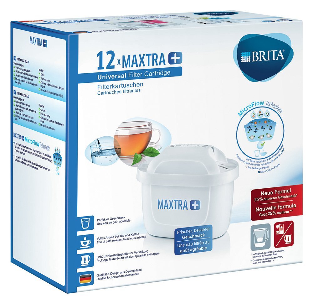Filter 12er Pack Wessper Wasserfilter Kartuschen für Hartes Wasser Kompatibel mit BRITA Maxtra Maxtra Plus