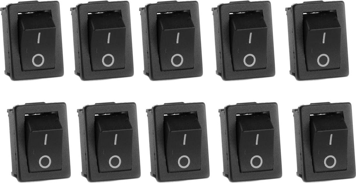 edi-tronic Wippschalter eckig klein SK21-101 - Menge: 10x Wippschalter 19,5x13mm