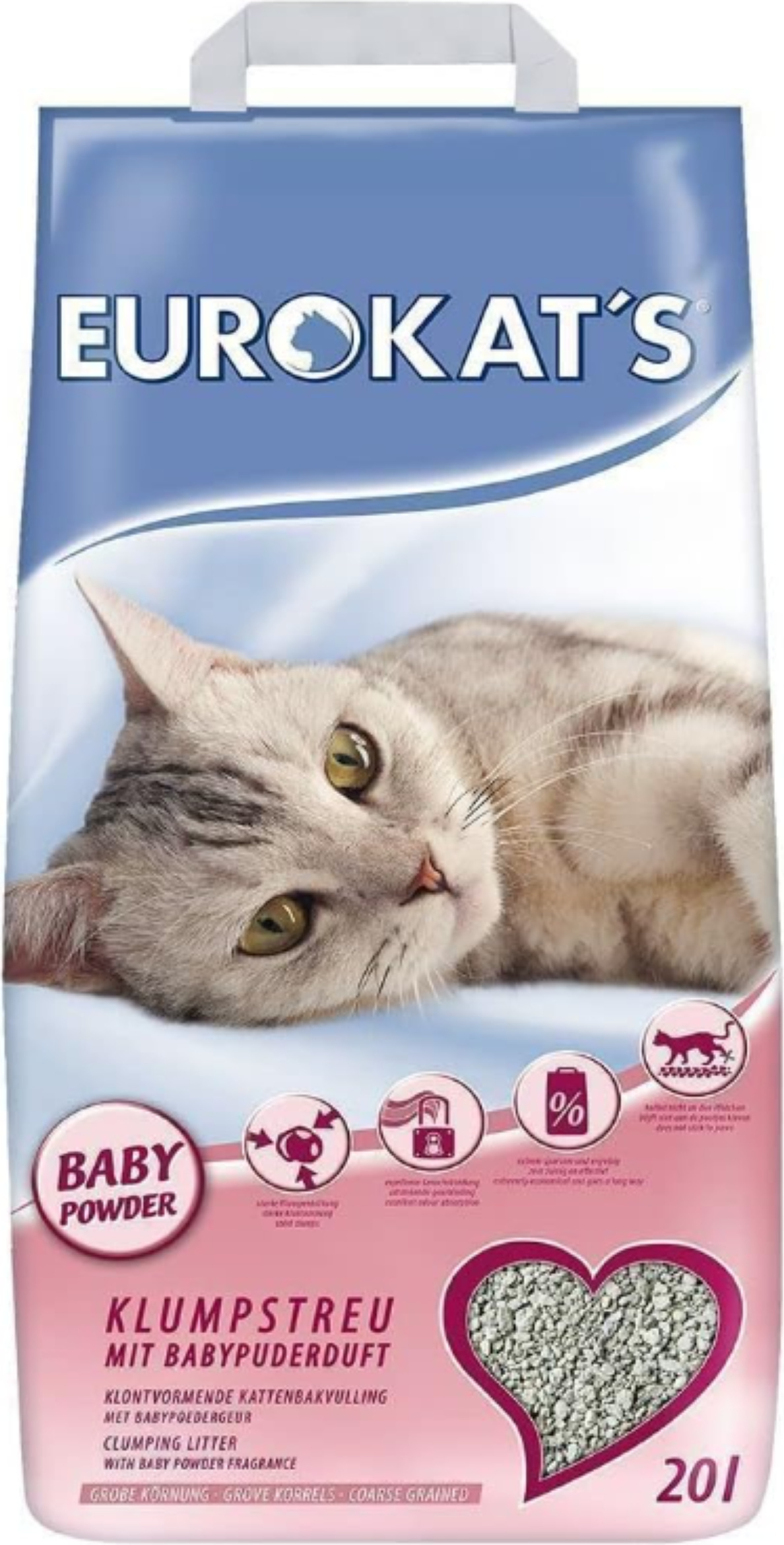 Gimborn EUROKAT'S BABYPUDER, Ton, 20 l, Hellgrau,