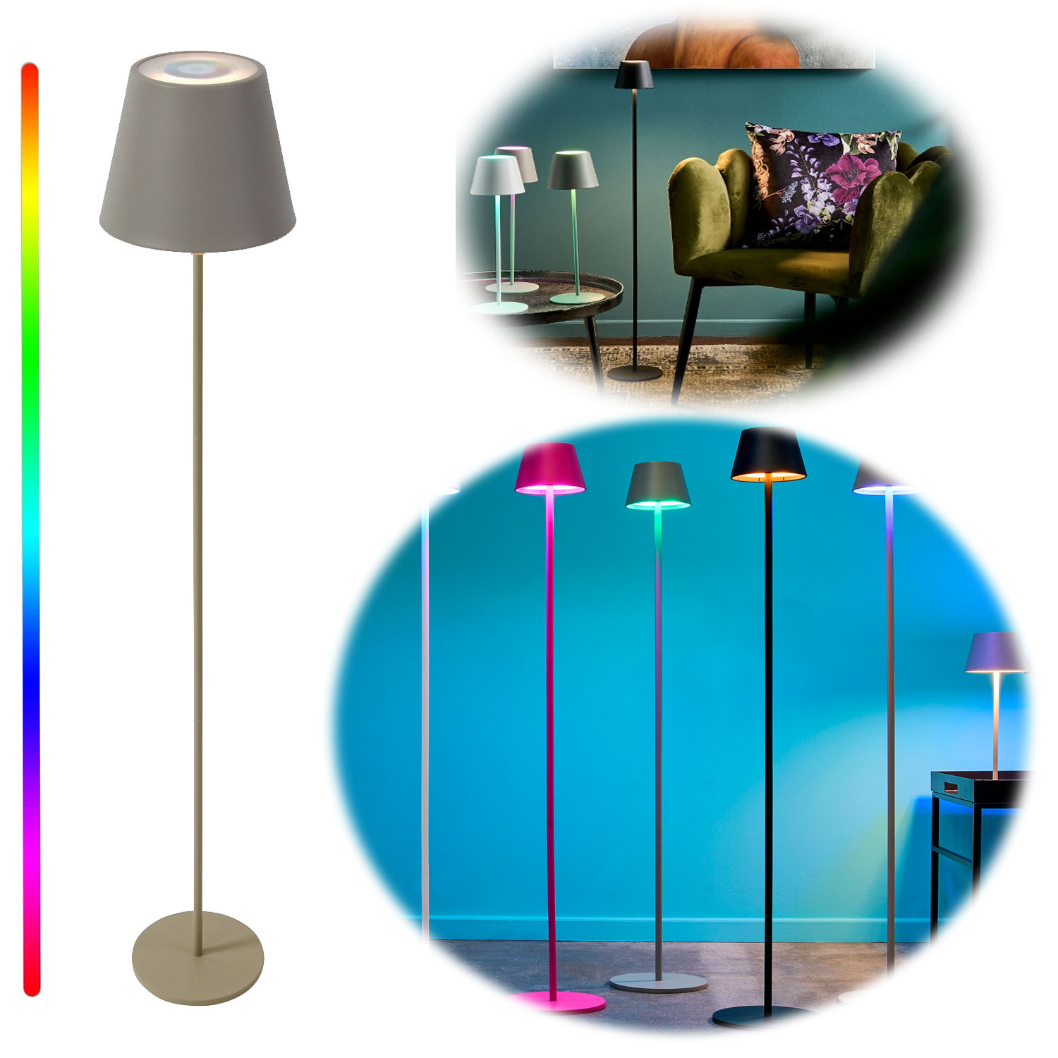 RGB LED Ribe Stehlampe Touch LS-LebenStil