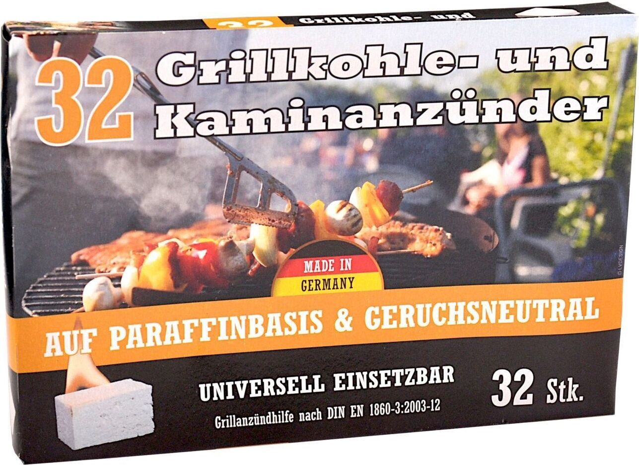Buri 24x Kohleanzünder 32er-Pack Ofenanzünder Grillanzünder Kaminanzünder Anzünder 00351 x24