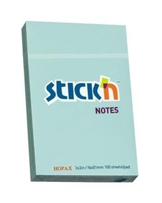 Stick n Stick’n, Notes samoprzylepny, 100 kartek niebieski pastelowy