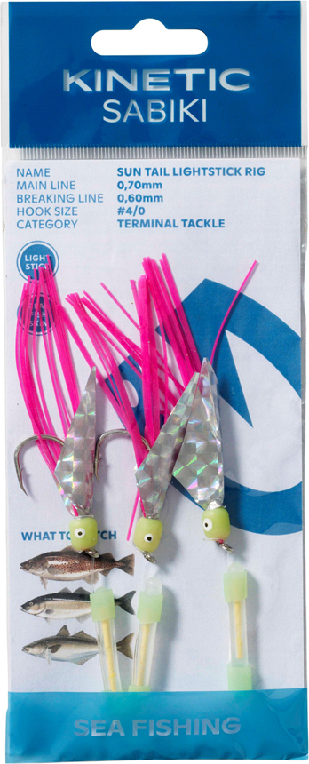 Kinetic Sabiki Sun Tail Lightstick Rig #4/0 Pink/Yellow F212-210-047