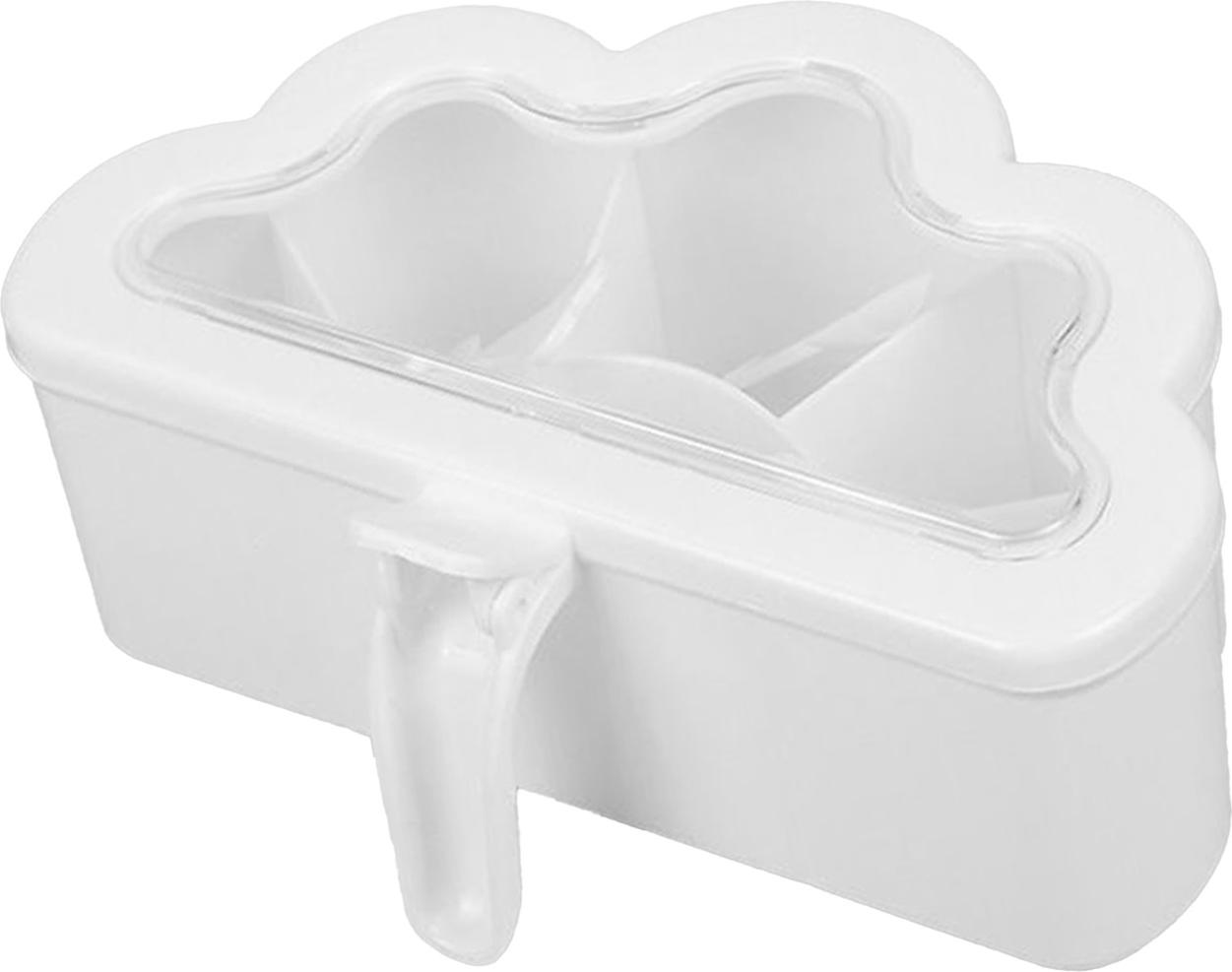 Cocosity Cloud Shaped Seasoning Box One Piece 6 Compartment Condiment Box mit transparentem Deckel 6pcs Löffel für Gewürz Salz Zucker Pfeffer