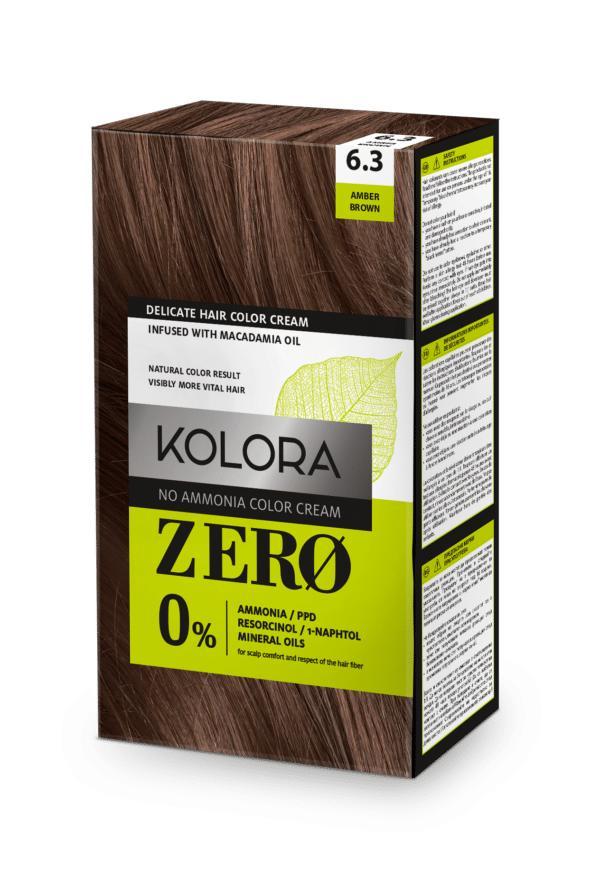 Aroma Cosmetics Kolora Zero Haarfrbemittel - Farbton 6.3 Bernsteinbraun (Einzelpackung, 60 ml)