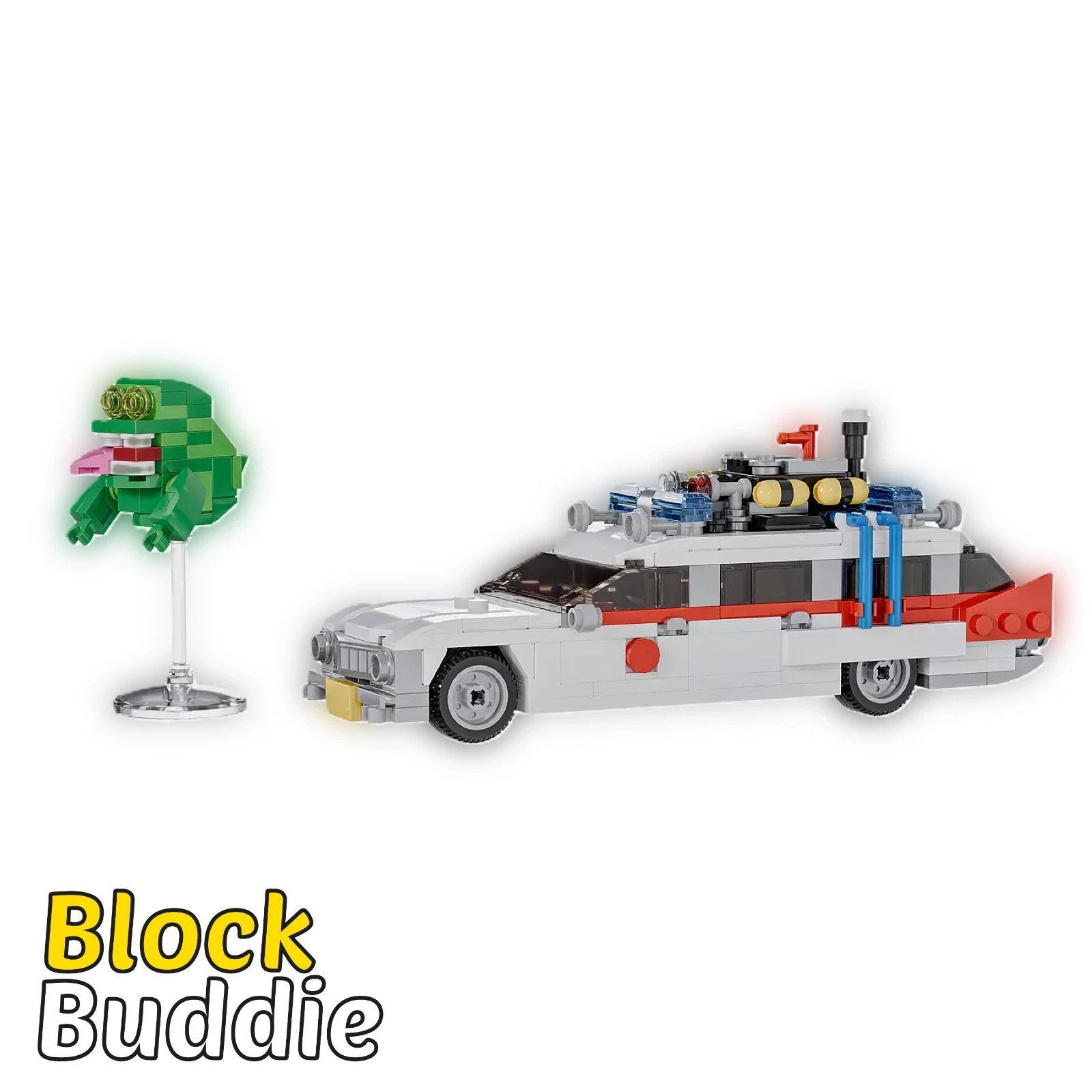 Modbrix Ghostbusters ECTO-1 Klemmbaustein Set 356 Teile mit Slimer Figur