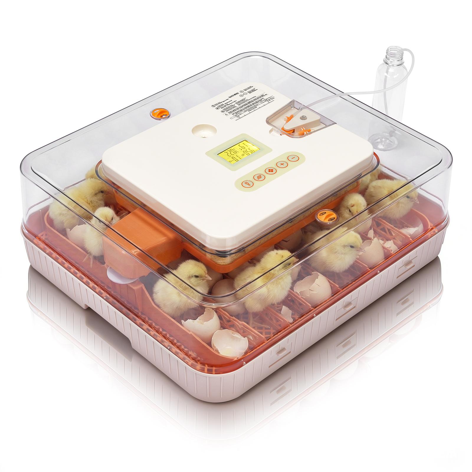 FCH Vollautomatischer Brutautomat für 56 Hühner Eier – mit automatischem Eierwenden, automatischer Wasserzugabe sowie präziser Temperatur- und Feuchtigkei