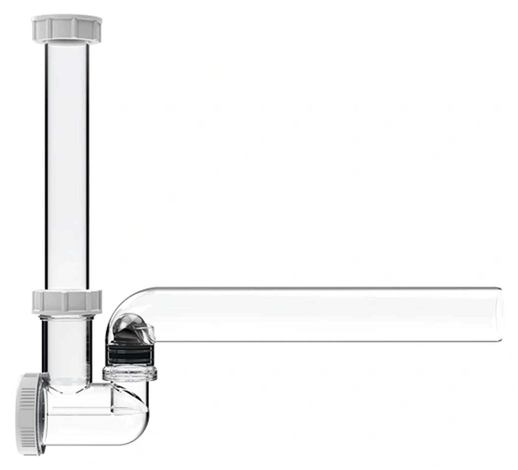 HL Hutterer & Lechner HL136T.3, Kondensatsiphon, DN40, transparent, waagerecht x 5/4" senkrecht, mit Wassergeruchsverschluss und mechanischer Geruchssperre, 1 Stk.