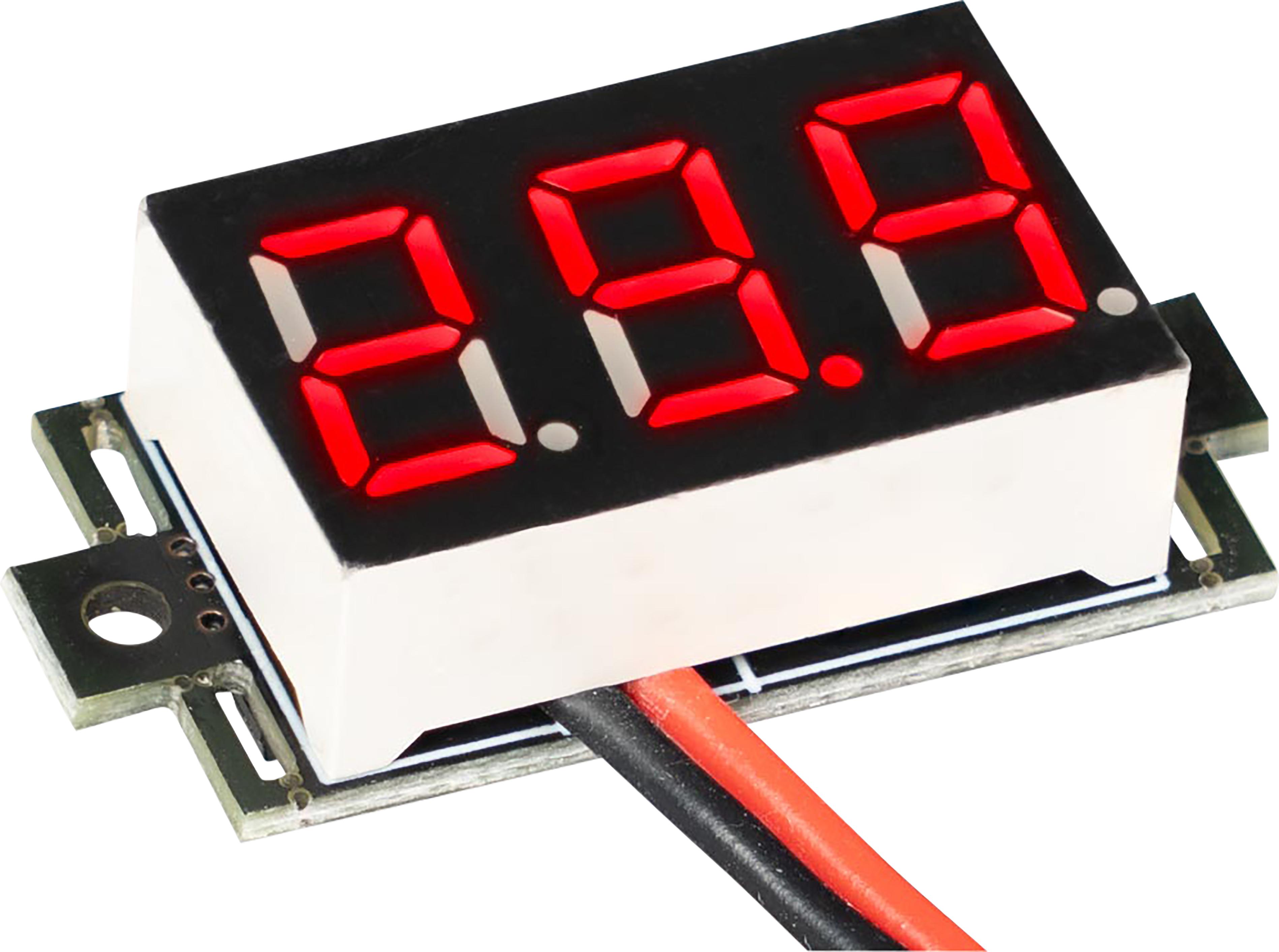 JOY-IT Voltmeter, 3-29 V, 0,36", Rot