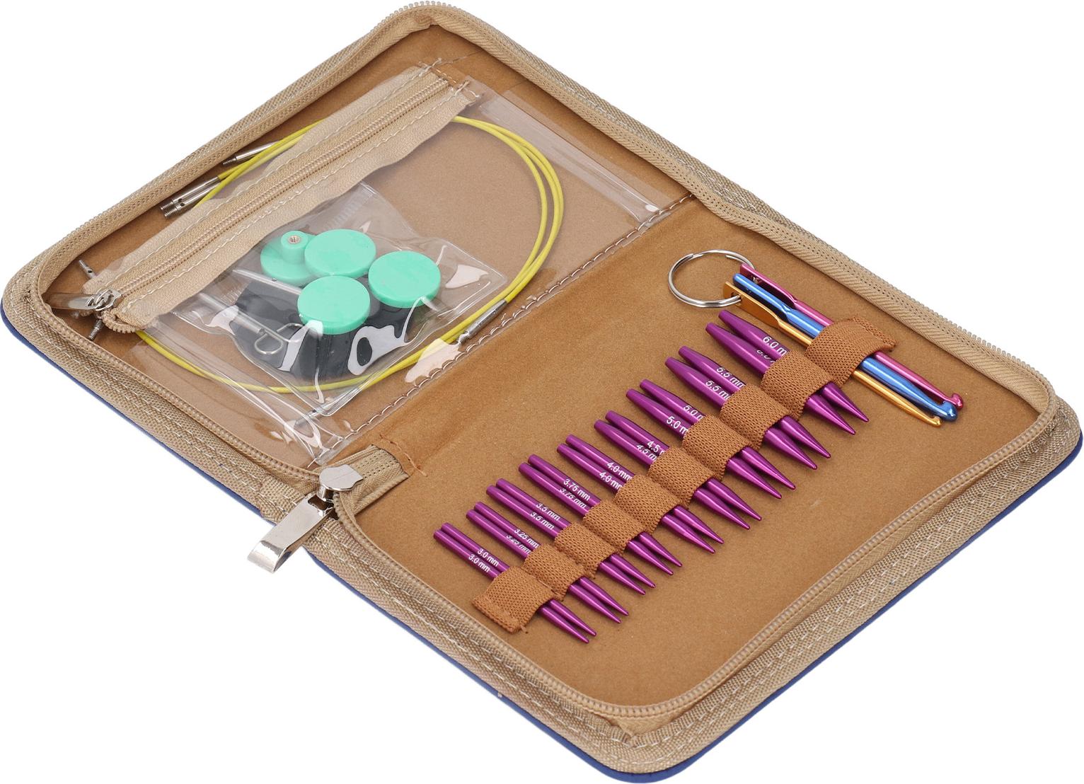 Cocosity Runde Garn -Strick -Nadel -Set mit Omic -Griffen und Vielgro?er - Tragbar und Vielseitig fr Ihr Fettanforderungen