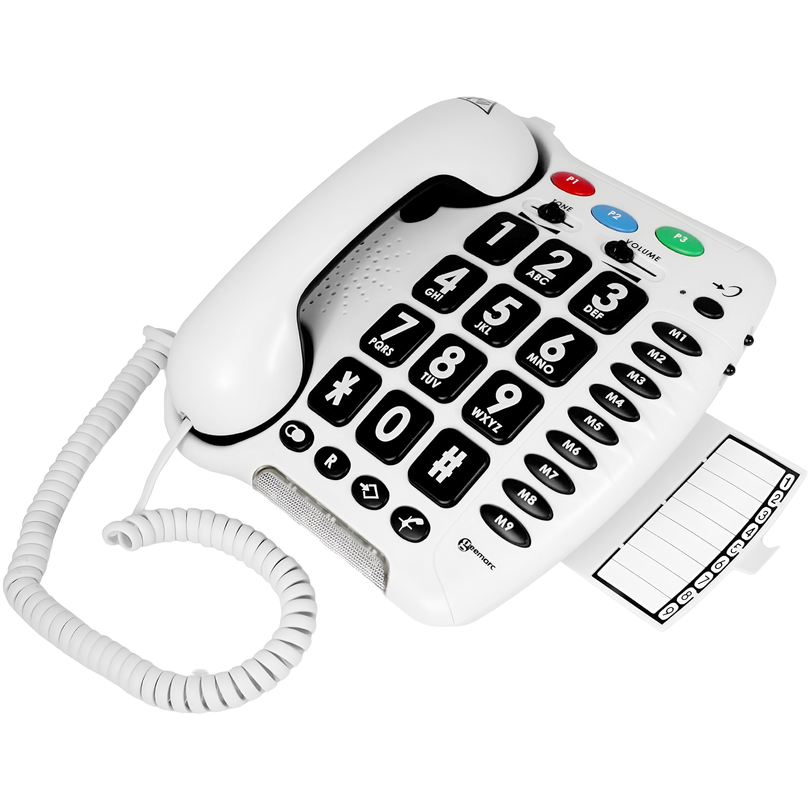 Geemarc, Seniorský telefón Zosilnená nástenná jednotka pre seniorov, biela