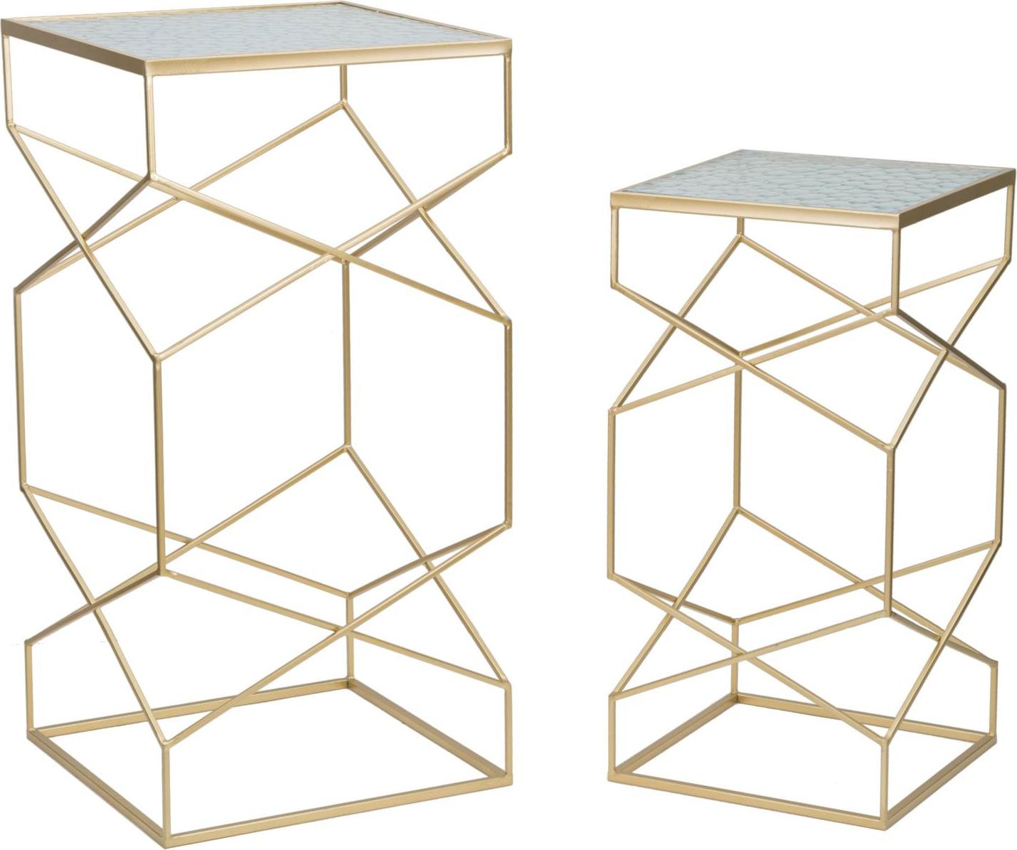 MAURO FERRETTI Glasige Handyhalterpaar Cm 50X50X100-40X40X80