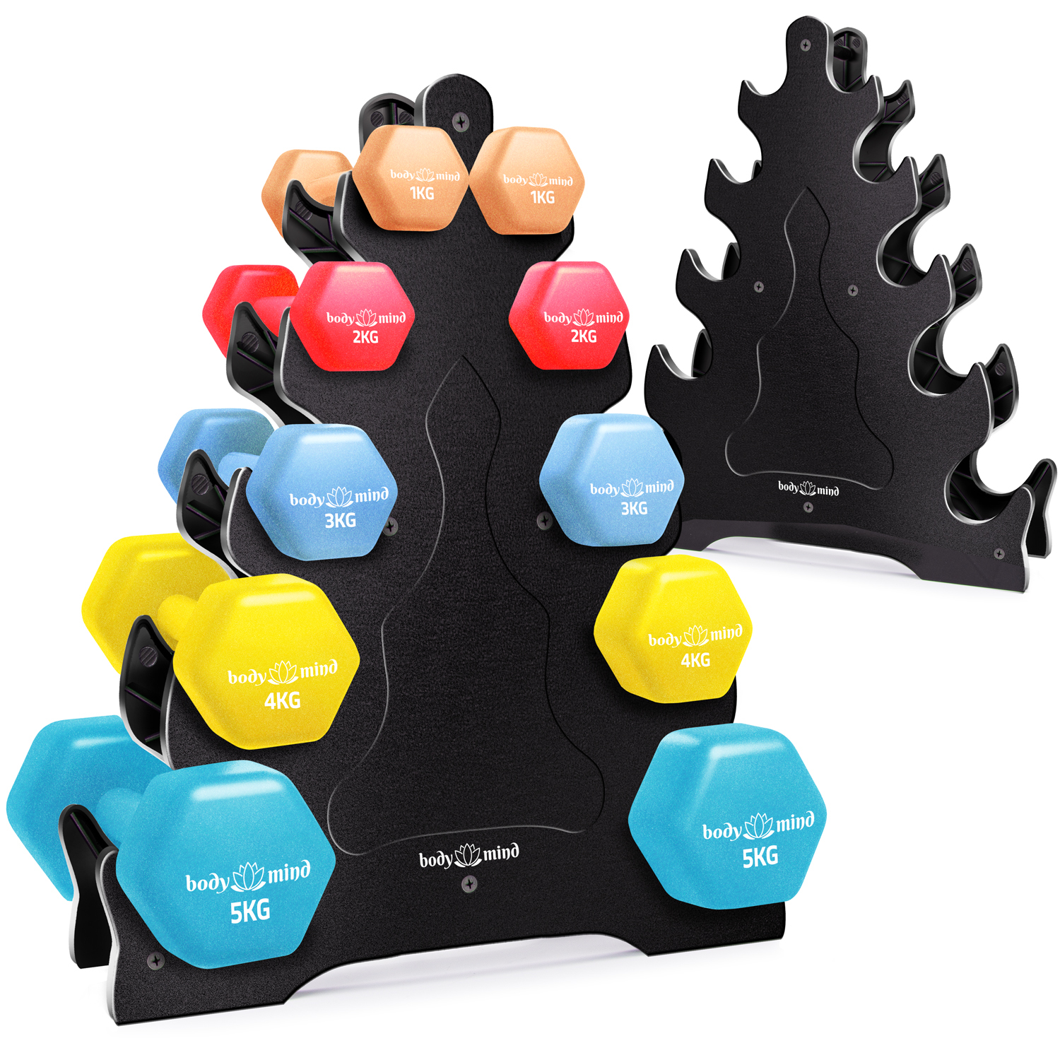 Manubri In Neoprene Rosa 2kg X2 Pesi Per Fitness, Palestra E Allenamento