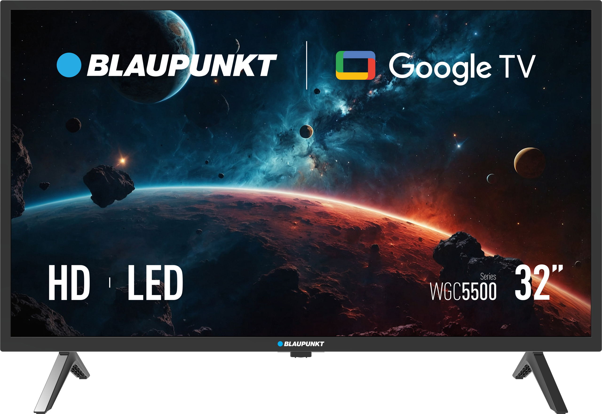 Blaupunkt 32WGC5520S 81cm (32") Google TV, LED, HD Ready, 50/60 Hz, DVB-T2/C, 2×HDMI, 2×USB, LAN, WiFi, Bluetooth, hlasové ovládanie, VESA 200×200, Dolby Audio(32WGC5520S)