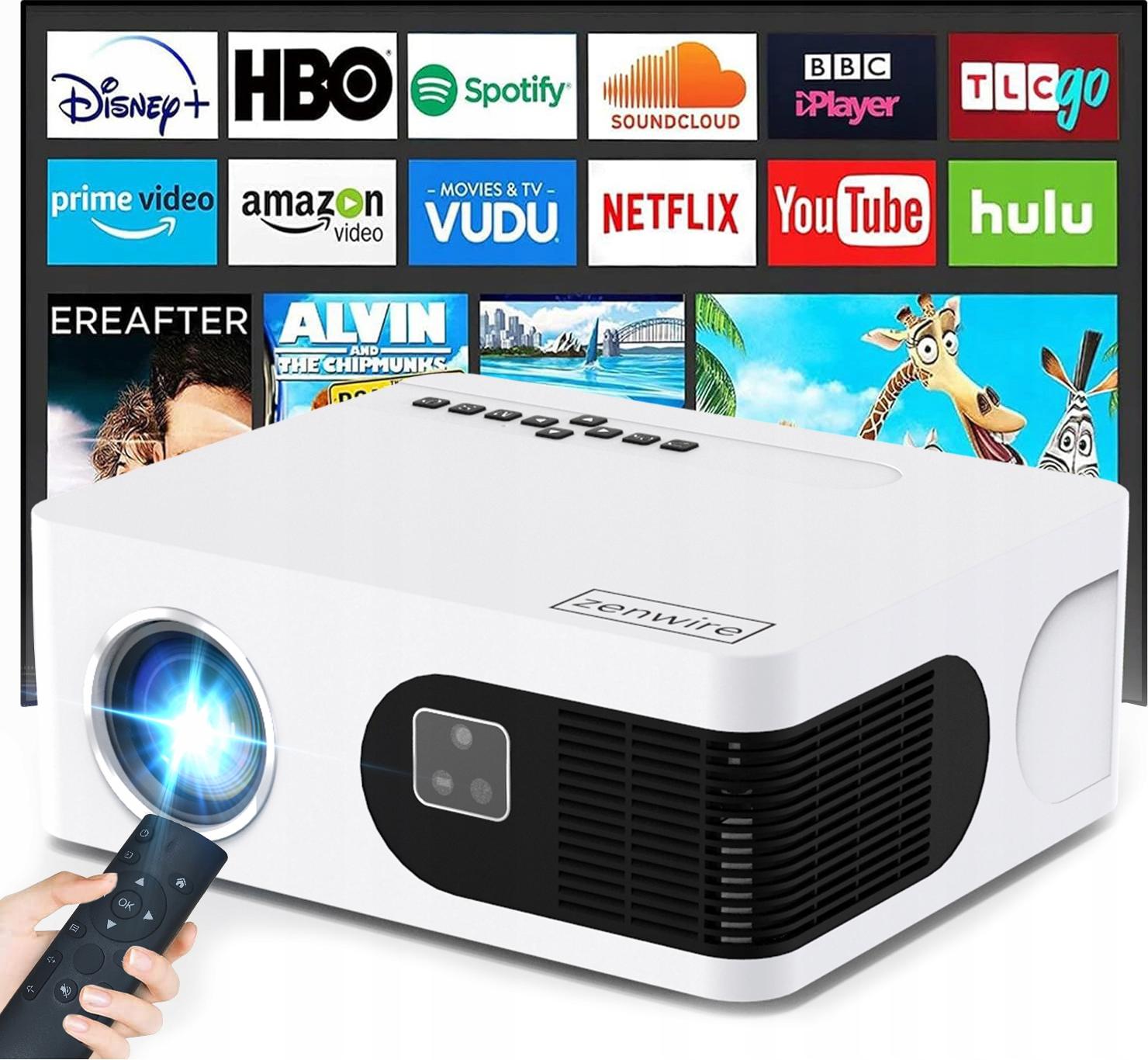 Projektor Zenwire E601H Android Tv Full Hd 4K, Wifi 2.4/5Ghz, Autofokus