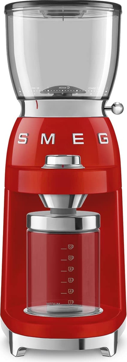 SMEG CGF11RDEU štýl 50. rokov, hliníkový odliatok, lakovaný, červený (CGF11RDEU)