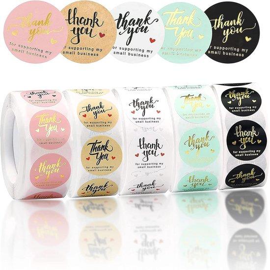 Famanu Bedankstickers 2500 Stück - Rund, Selbstklebend SHSHOP