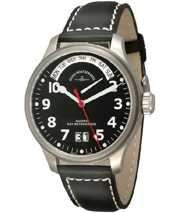 Zeno-Watch - Náramkové hodinky - Pánske - Oversized Pilot Retrograde - 4259-7003NQ-a17