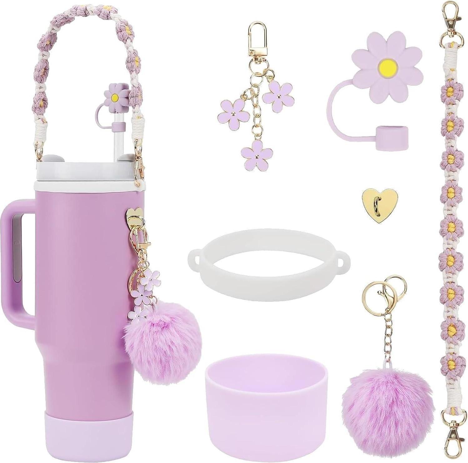 Set D'accessoires Stanley Cup - Couvercle De Bouteille D'eau, Paille, Sangle De Poignée