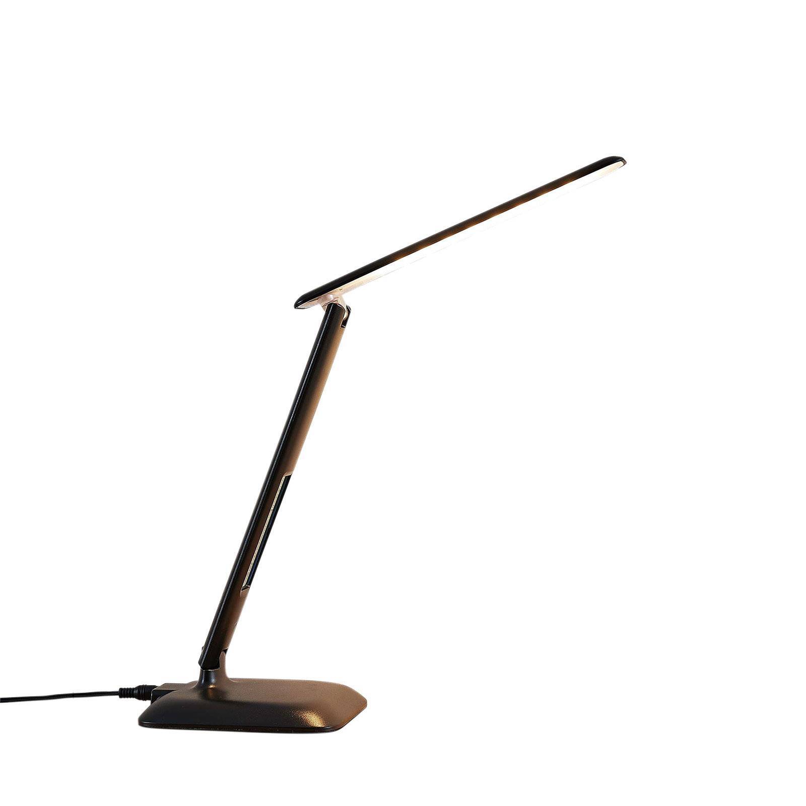 Lindby Ludmilla LED-Tischlampe, Display, schwarz 9643076