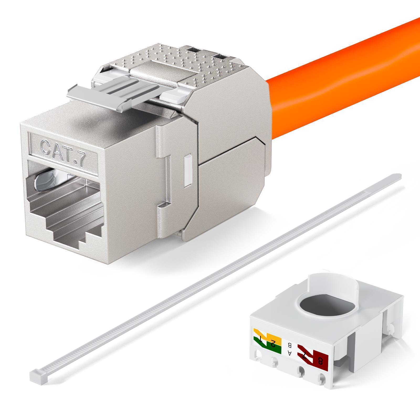hb-digital Keystone Modul RJ45 Cat.7 werkzeuglos Cat.7 Keystone Modul RJ45